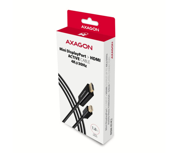 Axagon RVDM-HI14C2 Mini DisplayPort - HDMI kabel 1.8m, 4K/30Hz - 1485476 - zdjęcie 6